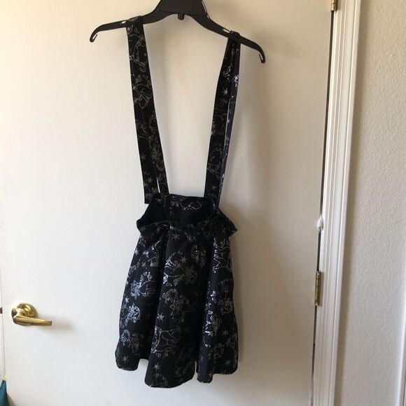 Hot Topic Sailor Moon Skirt with Suspenders Size XS Gently used Black/Silver - Picture 2 of 6
